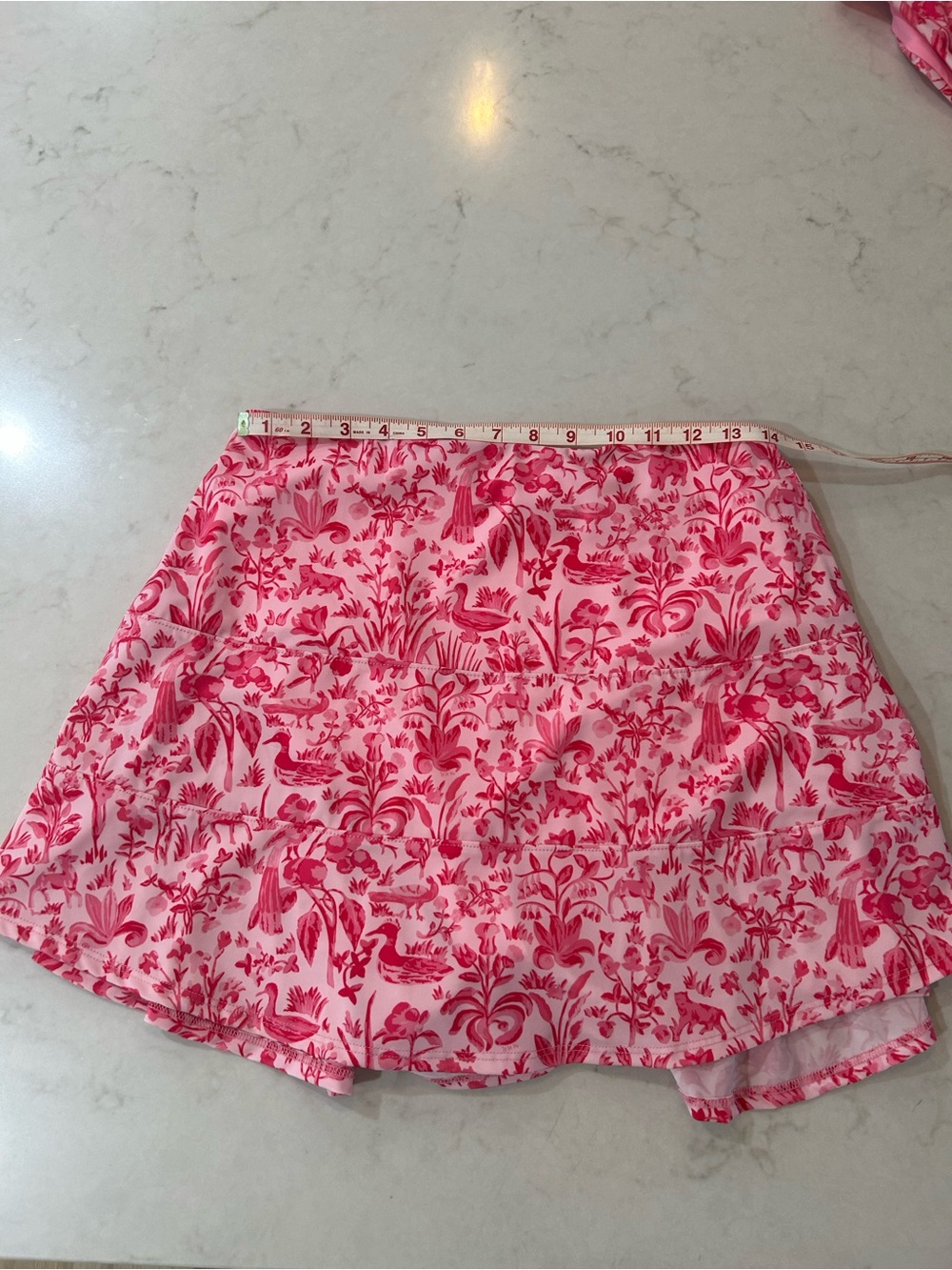 EUC Hill House Palm Beach Pink Sherwood Forest Rosie swimsuit & pool skirt M - Picture 6 of 7